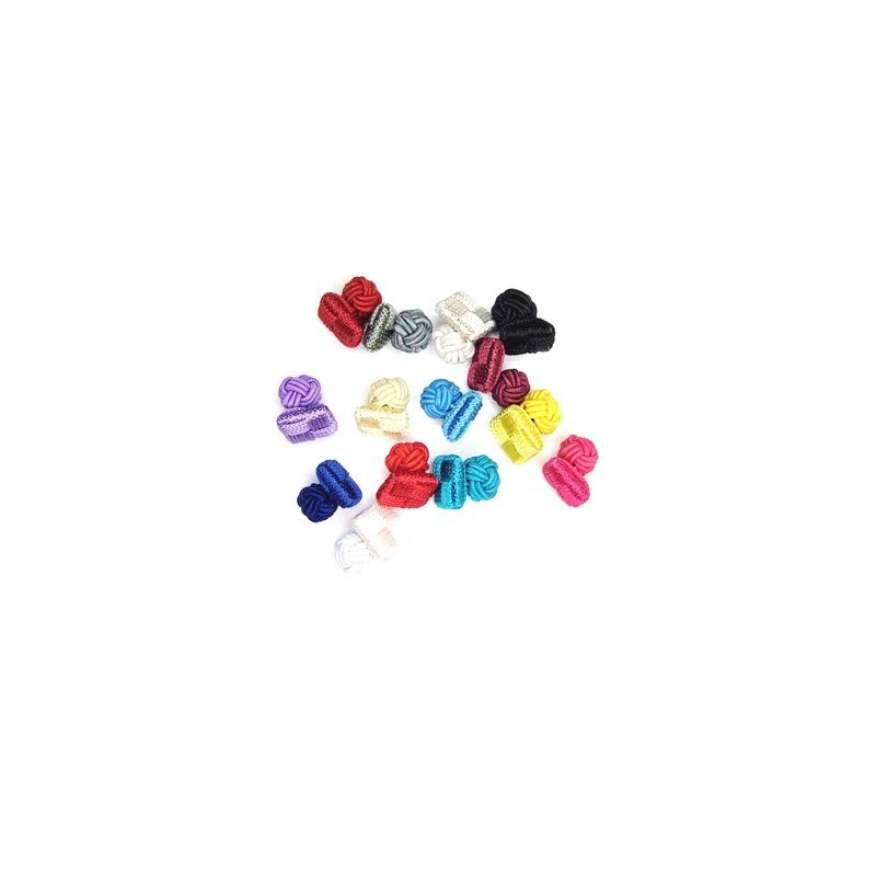Mandzsetta gombok színes anyag csomók