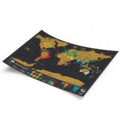 Mapa sveta veľká XL stieracia cestovná aj nástenná scratch deluxe čierna luxusná