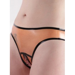 Latexové dámske priehľadné nohavičky s otvorom