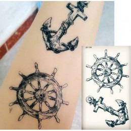 Nalepovací tetování námořnické kormidlo, kotva