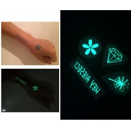 Dočasné nalepovací tetování, svítící různé motivy