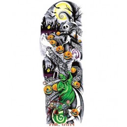 Tetování falešné barevné na rameno, design halloween, Tim Burton, Mrtvá nevěsta