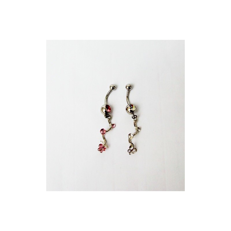 Acél köldök piercing