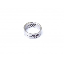 Prsten ocelový  s motivem Motýl