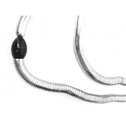 Náhrdelník designový stříbrný had s ozdobou