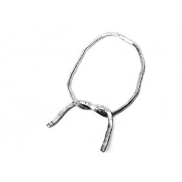 Naszyjnik, bransoletka, giętki trójkątny srebrny wąż