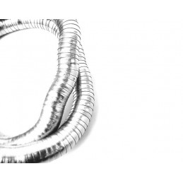 Náramek tvarovatelný široký stříbrný had