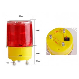 Czerwona lampa solarna / lampa ostrzegawcza