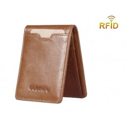 RFID kožená peněženka, pánská, úzká, pravá kůže