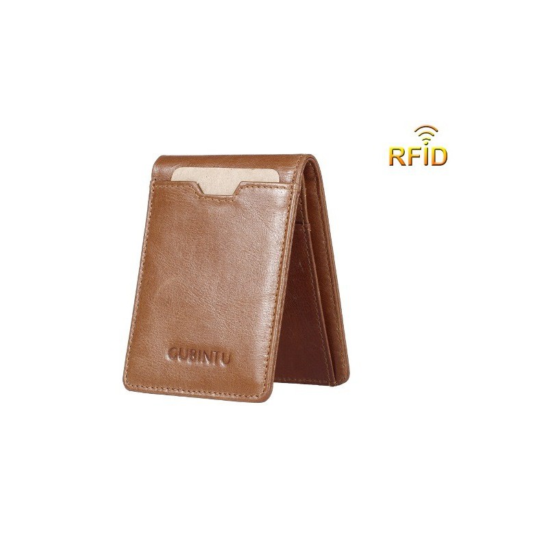 RFID bőr pénztárca, férfi, szűk, eredeti bőr