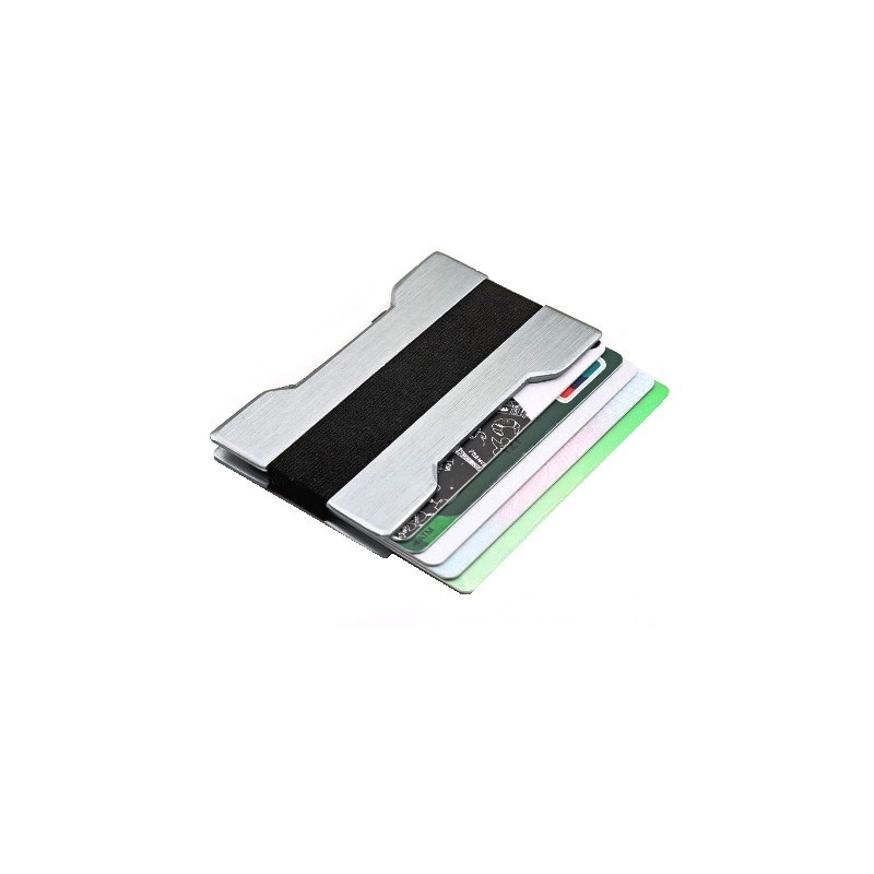 RFID mini portfel, aluminiowy, etui na karty