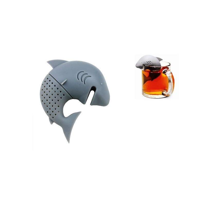 Tea-szűrő szilikon cápa, shark