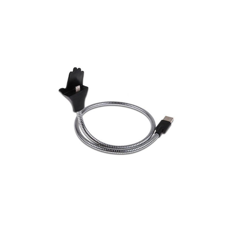 Kábel USB nabíjací a dátový kovový, stojan, držiak do auta, ruka, konektor pre iPhone, iPad mini