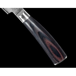 Dlouhý úzký profesionální kuchyňský nůž Chef 10" z damaškové oceli VG-10, 67-ti vrstvý, pro šéfkuchaře, na maso, na sushi