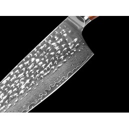 Profesjonalny szeroki nóż szefa kuchni Chef Max 8 ze stali damasceńskiej VG-10, 67-warstwowy, do mięsa, sushi, DM-D1289