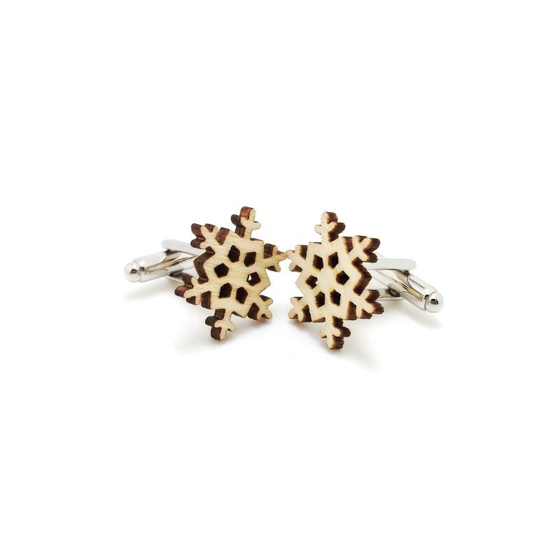 Spinki do mankietów śnieżynka