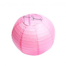 Lampion kör alakú, papírból, rózsaszín 22, 30, 40cm