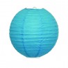 Lampion závěsný kulatý papírový světle modrý 40cm