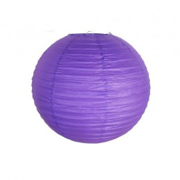 Lampion kulatý dekorativní papírový fialový 30, 40cm