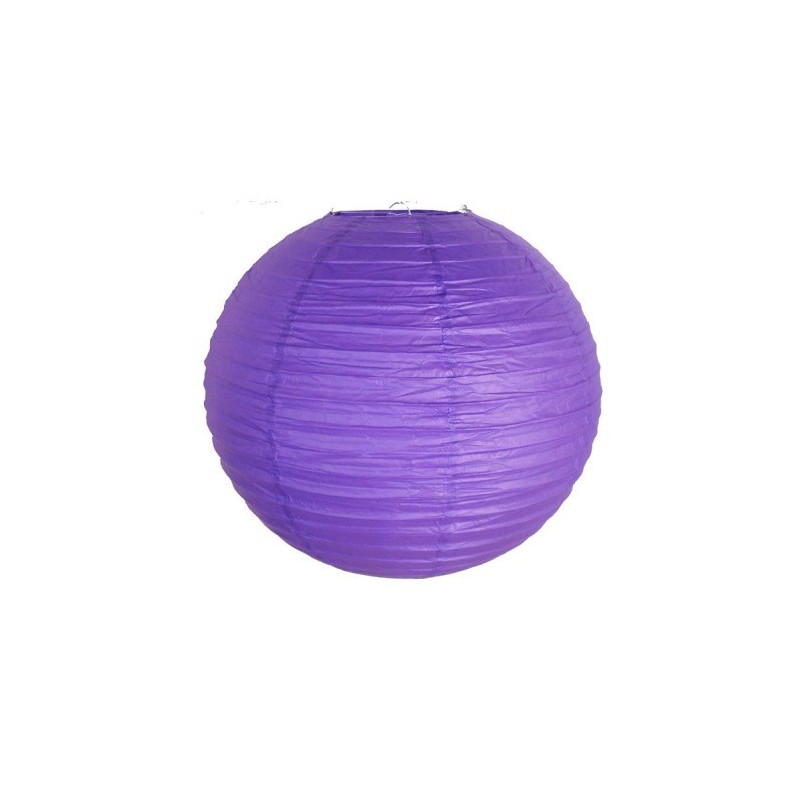 Lampión guľatý dekoratívnY papierový fialový 30, 40 cm