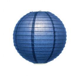 Lampión guľatý modrý, party dekorácie, papierový 30, 40cm