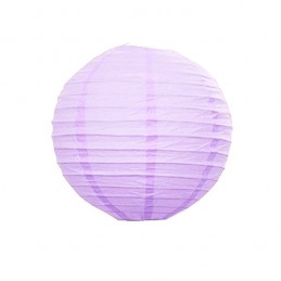 Party lampion, kör alakú, papírból, esküvői világos lila, 30 cm