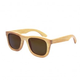 Dřevěné sluneční brýle Hipster Klasik s barevnými zrcadlovými skly