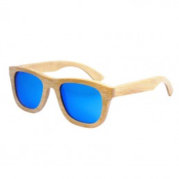 Dřevěné sluneční brýle Hipster Klasik s barevnými zrcadlovými skly