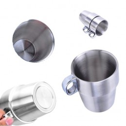 Nerezový dvoustěnný termoizolační nerozbitný hrnek, 330ml