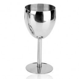 Nerezový vínný pohár na biele