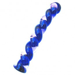Skleněný robertek, dildo Blue Twister
