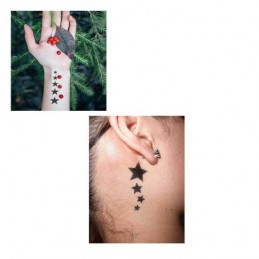 Felragasztható ideiglenes tetoválás csillag, csillagocskák