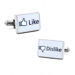 Manžetové gombíky s facebookovým tlačidlami Like, Dislike - Páči, Nepáči