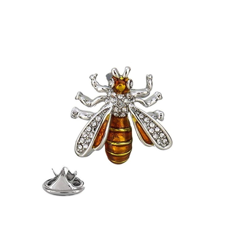Kitűző mézelő méh kristályokkal