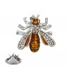 Brošňa včela medonosná s kryštálmi