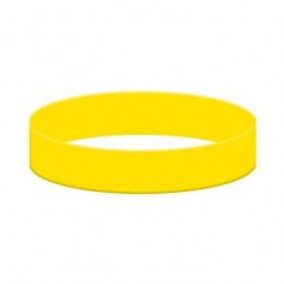 Bransoletka silikonowa jednokolorowa, kolor żółty, bez nadruku