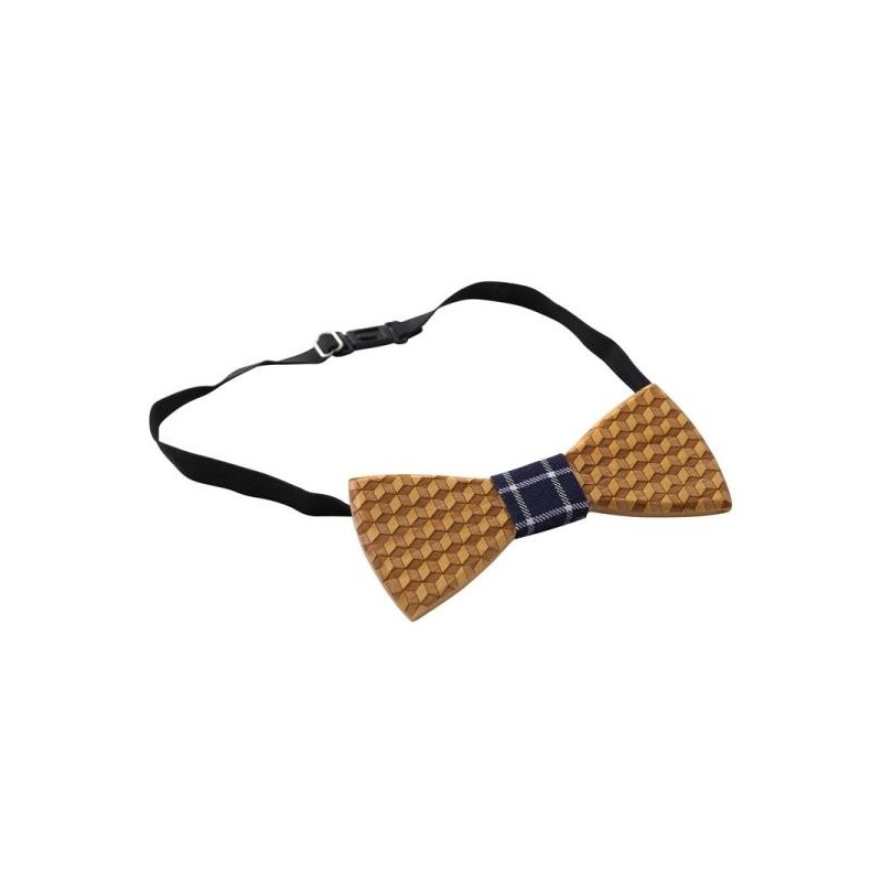 Férfi fa kubista csokornyakkendő 3D kocka