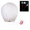 A biztonságosan repülő szerencse lampion zsinórral biztonságosabb mint a klasszikus repülől lampion. A repülő lampion fém kerek szerkezete egy tekercsen húrral van ellátva. Ez lehetővé teszi, hogy sárkányként repítse a lampiont. Élvezze az ünneplést, a vállalati partit vagy az esküvői ünneplést, és vásároljon repülő szerencsés lampiont zsinórral.