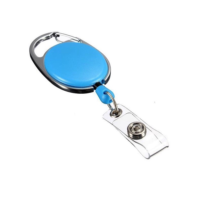 Roller klip, kulcstartó karabiner orsóval, ID tartó kapoccsal