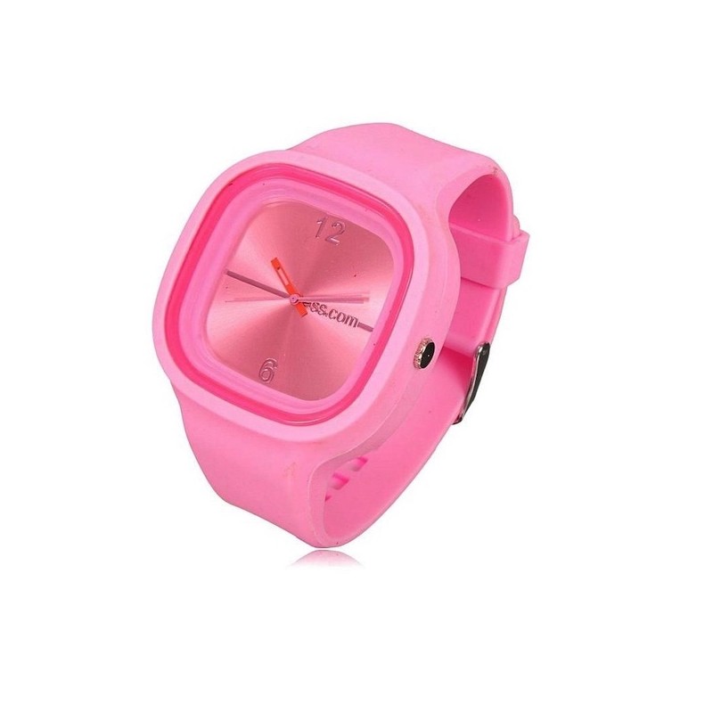Silikonowy zegarek różowy