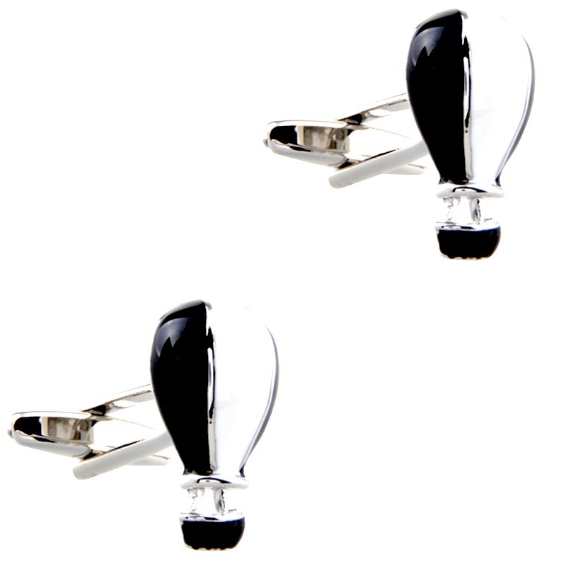 Spinki do mankietów latający balon na ogrzane powietrze 