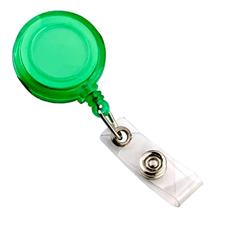 Roller s navijakom a klipsom, držiak na ID s cvokom transparentný