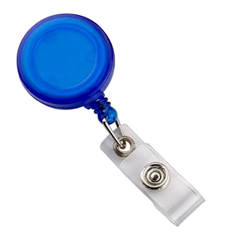 Linka zwijana klips retraktor brelok uchwyt na ID z napą przezroczysty