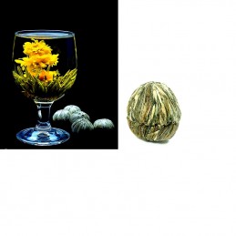 Kvetoucí, květinový čaj, Jin Hua Nu Fang, květ měsíčku, zelený čaj, pro radost a štěstí