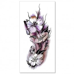 Tymczasowy samoprzylepny kolorowy tatuaż kwitnąca dzika róża