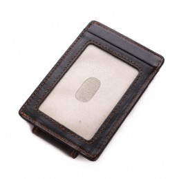Peněženka mini, pouzdro na karty, RFID, s magnetickým klipem, z pravé kůže