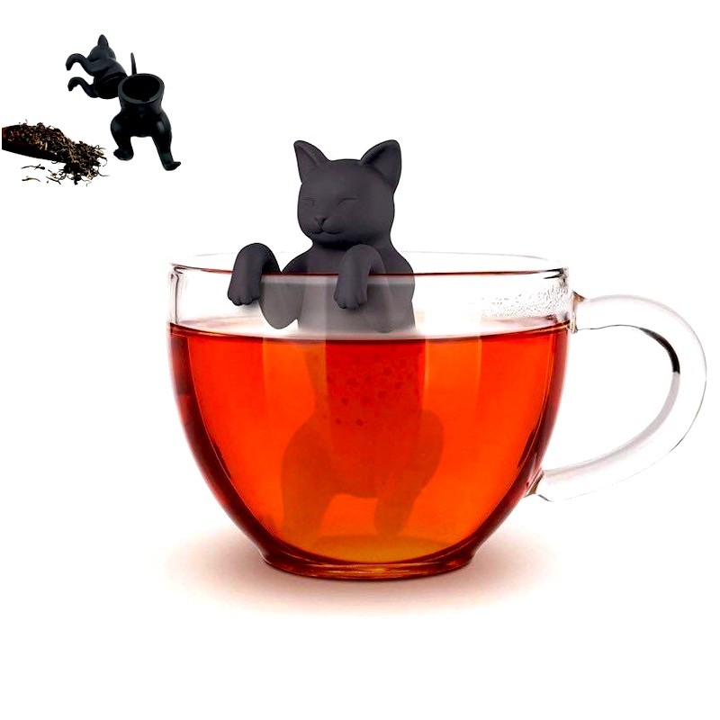 Sitko do herbaty silikonowy kot