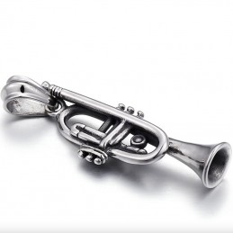 Přívěsek nerezová trubka dechový nástroj, trumpeta