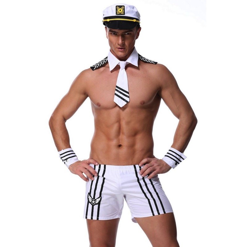 Erotyczny kostium dla mężczyzn seksowny pilot