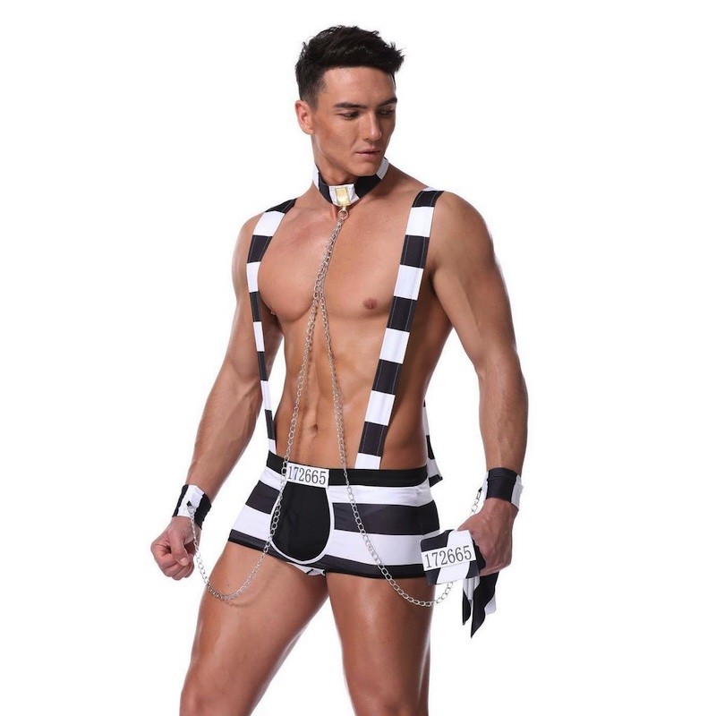 Erotyczny kostium dla mężczyzn seksowny więzień